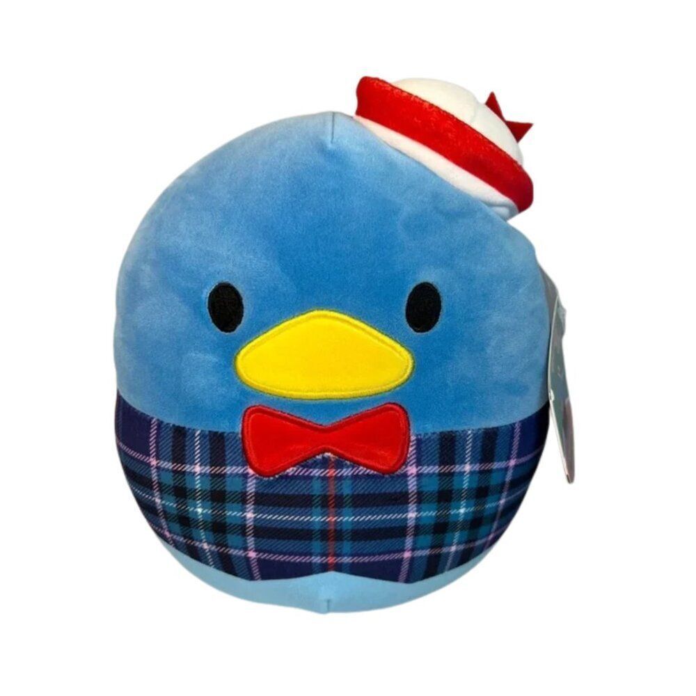 Squishmallows Sanrio Tuxedo Sam in Plaid Outfit